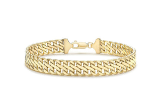 9ct Yellow Gold Double Curb Bracelet