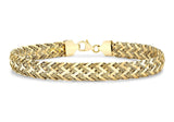 9ct Yellow Gold Weave-Patterned Bracelet