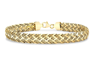 9ct Yellow Gold Weave-Patterned Bracelet