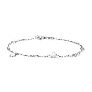 18K White Gold 0.15ct Diamond Charm Bracelet