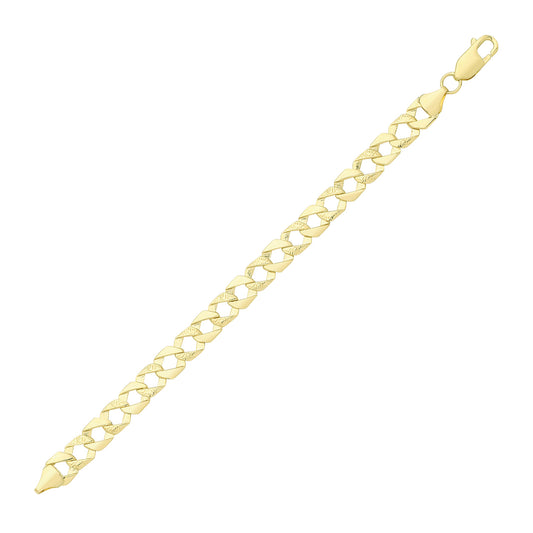 9K Yellow Gold Childran's Fancy Link Bracelet 6"