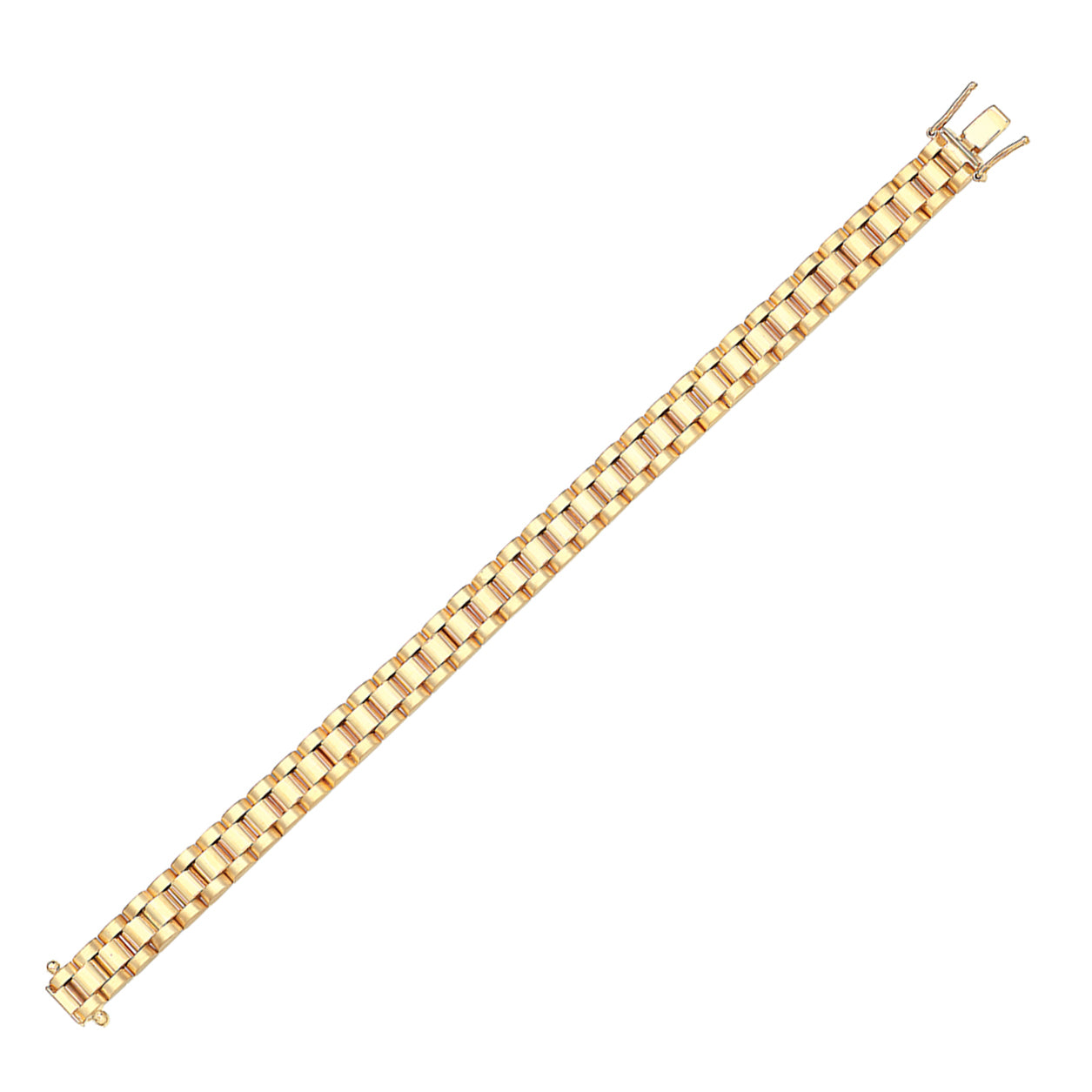 9K Yellow Gold Watch Strap Bracelet 6"