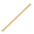 9K Yellow Gold Watch Strap Bracelet 6"