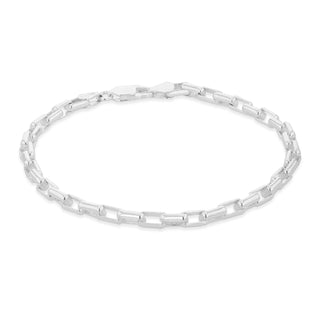 Sterling Silver Rectangular Blecher Bracelet 8"