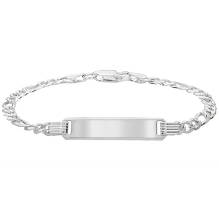 Sterling Silver Children's Figaro ID Bracelet 6"