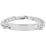 Sterling Silver Curb Chain ID Bracelet 8.5"