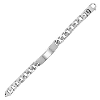 Sterling Silver Curb Chain ID Bracelet 8.5"