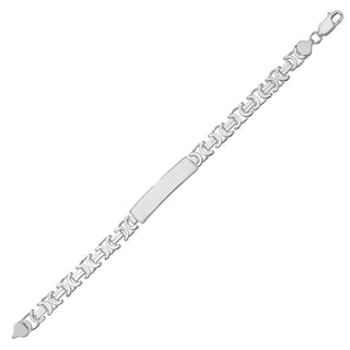 Sterling Silver Byzantine ID Bracelet 8.5"