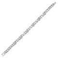 Sterling Silver Cubic Zirconia Heart Bracelet 7.5"