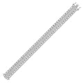 Sterling Silver Cubic Zirconia Watch Strap Bracelet 7.5"