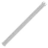 Sterling Silver Cubic Zirconia Watch Strap Bracelet 7.5"
