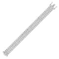 Sterling Silver Cubic Zirconia Watch Strap Bracelet 8.5"
