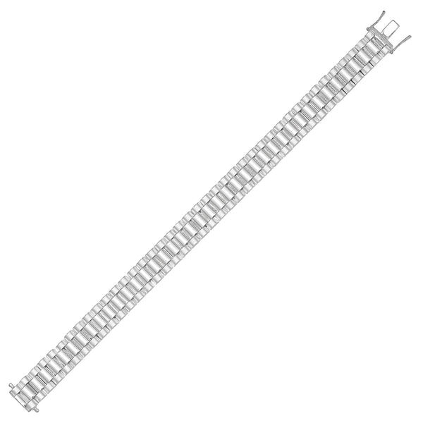 Sterling Silver Watch Strap Bracelet 8.5"
