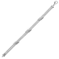 Sterling Silver Cubic Zirconia Mesh Bracelet 7.5"