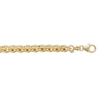 9K Yellow Gold Roller Ball Bracelet 7.5"