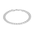 Sterling Silver Square Curb Bracelet 8"