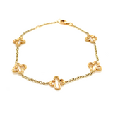 9K Yellow Gold Quatrefoil Bracelet