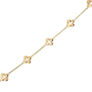 9K Yellow Gold Quatrefoil Bracelet