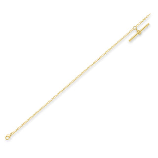 9K Yellow Gold Belcher Chain Bracelet 7"