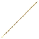 9K Yellow Gold Brick Bracelet 7.25"