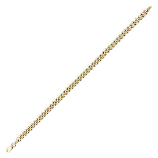 9K Yellow Gold Brick Bracelet 7.25"