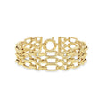 9K Yellow Gold 3 Strand Figaro Bracelet