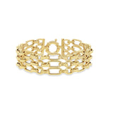 9K Yellow Gold 3 Strand Figaro Bracelet