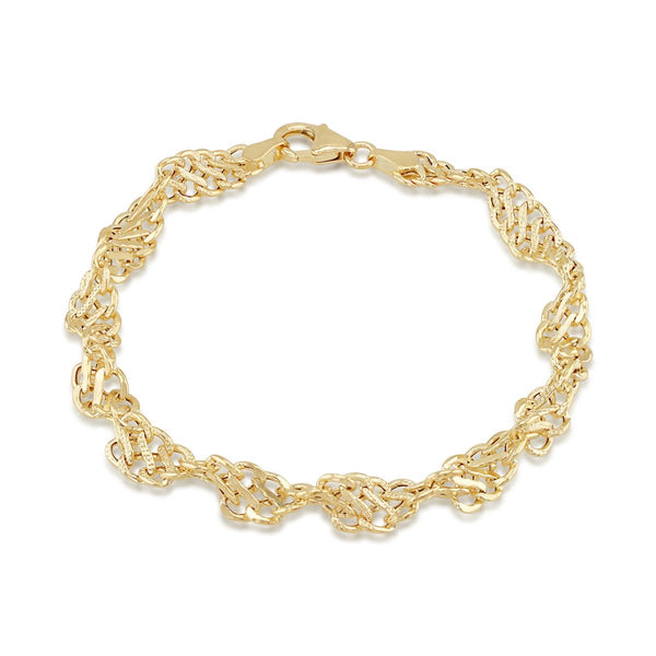 9K Yellow Gold Twisted Curb Bracelet