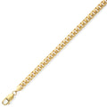 9K Yellow Gold Bombe Curb Chain Bracelet 7"