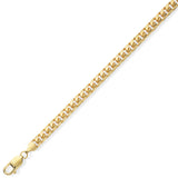 9K Yellow Gold Bombe Curb Chain Bracelet 7"
