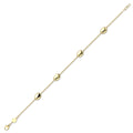 9K Yellow Gold Coffee Bean Bracelet 7"