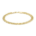 9K Yellow Gold 5mm Double Curb Bracelet 7"