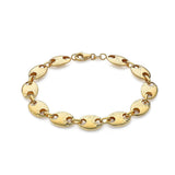 9K Yellow Golf Half DC Puffed Rambo Bracelet