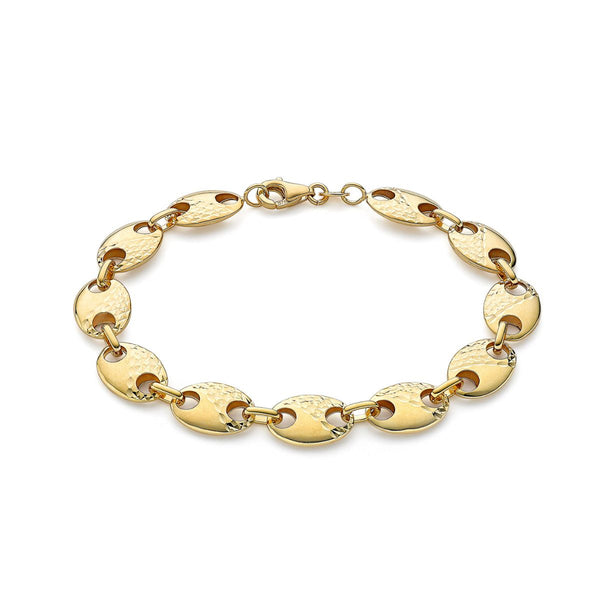 9K Yellow Golf Half DC Puffed Rambo Bracelet