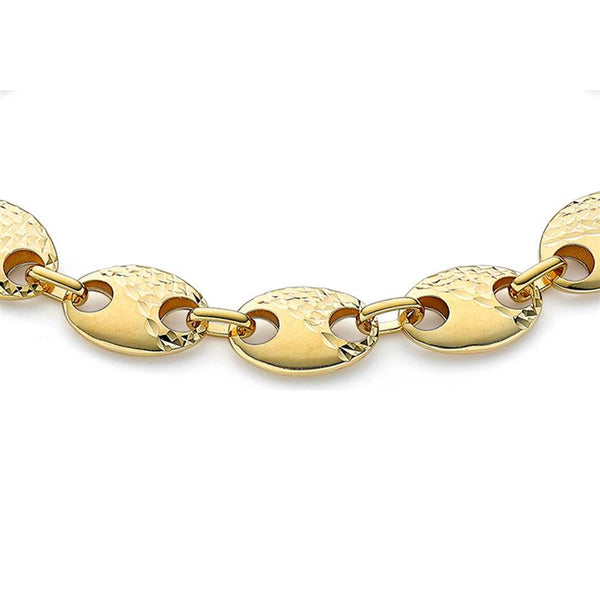 9K Yellow Golf Half DC Puffed Rambo Bracelet
