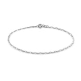 9K White Gold Forzatina Bracelet 7.25"