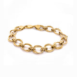 9K Yellow Gold Double Link Oval Chain Bracelet 7.5"
