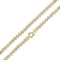 9K Yellow Gold Brick Chain Bracelet 7.5"