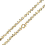 9K Yellow Gold Brick Chain Bracelet 7.5"