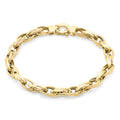 9K Yellow Gold Textured Double Link Bracelet