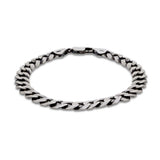 Sterling Silver Oxidised Curb Bracelet 8"