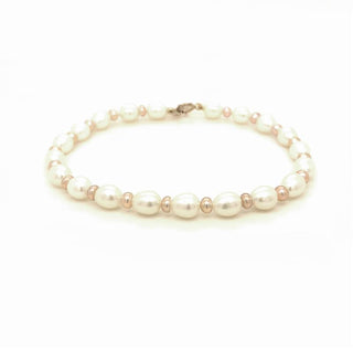 9K Yellow Gold Pearl & Bead Bracelet  /7.5’’