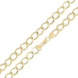 9K Yellow Gold Curb Chain Bracelet 7.5"