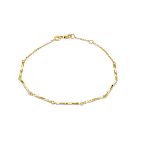9K Yellow Gold 1.5mm Trace Diamond Cut Bracelet