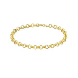 9K Yellow Gold 160 Hollow Round Belcher Bracelet