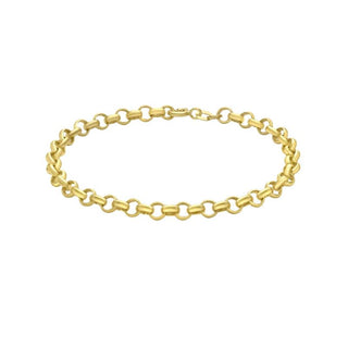 9K Yellow Gold 160 Hollow Round Belcher Bracelet
