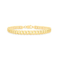 9K Yellow Gold 160 Flat DC Curb Chain Bracelet/ 8'