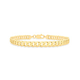 9K Yellow Gold 160 Flat DC Curb Chain Bracelet/ 8'