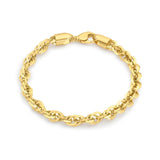9K Yellow Gold Diamond Cut 'Prince of Wales' Chain Bracelet