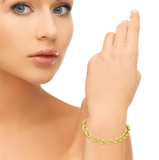 9K Yellow Gold Diamond Cut 'Prince of Wales' Chain Bracelet